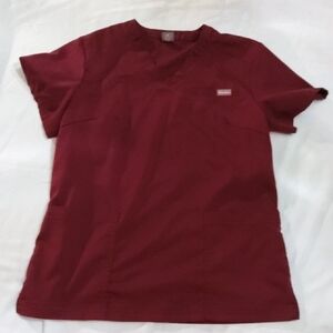 NiaaHinn Women's burgandy Smock